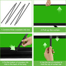 PYNSSEU 150cm*200cm Background Collapsible Green Screen Chromakey Backdrop Pull-up Stand For YouTube Video Game Virtual Studio