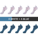 10 pares de calcetines tobilleros de alta calidad para hombre, calcetines deportivos transpirables de algodón, malla informal atlética de verano, calcetines cortos de corte fino, talla 38-48
