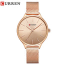 CURREN Women Watches Luxury Wrist watch relogio feminino Clock for Women Milanese Steel Lady Rose Gold Quartz Ladies Watch New