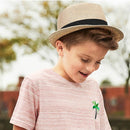 Children Sunhat Kids Summer Beach Straw Hat Jazz Panama Trilby Fedora Hats British Cap Breathable Baby Hats Girls Boys Sunvisor