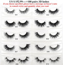 30/40/100/pairs Visofree Mink Eyelashes with Tray No Box Handmade Natural False Eyelashes Full Strip Lashes Reusable Long lashes