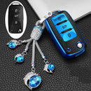 Leather+TPU Car Key Cover Case For Volkswagen VW POLO Tiguan Passat B5 B6 B7 Golf EOS Scirocco Jetta MK6 Octavia Accessories