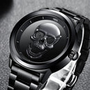 Relogio Masculino LIGE Skull Mens Watches Simple Stainless Steel Sports Watch Men&