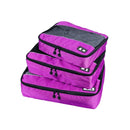 RUPUTIN 3Pcs/set Travel Luggage Organizer Packing Cubes Set Breathable Mesh Storage Clothes Bag Waterproof Travel Accessories