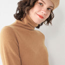 SuyaDream Woman Solid Wool Sweaters 100%Wool Turtleneck Plain Pullovers 2021 Fall Winter Bottoming Shirts Knitwear