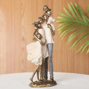 Holiday Family Sculpture Handmade Resin Parents Statue Daughter Gift Birthday Son Ornament Craft Room Decor Wedding Anniversary
