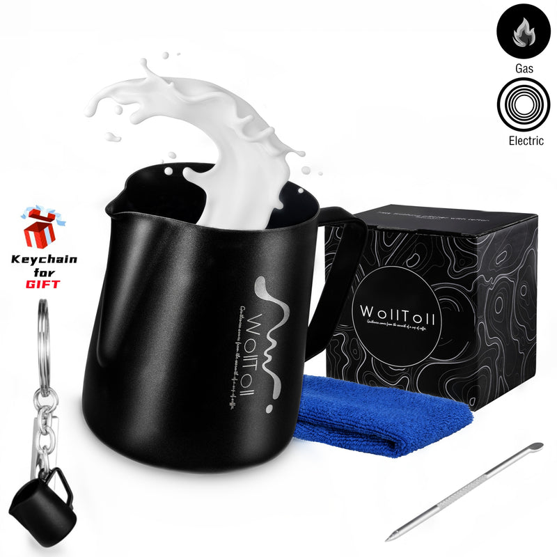 Non-stick Coating Stainless Steel Milk Frothing Pitcher Espresso Coffee Barista Craft Latte Cappuccino Cream Froth Jug Maker