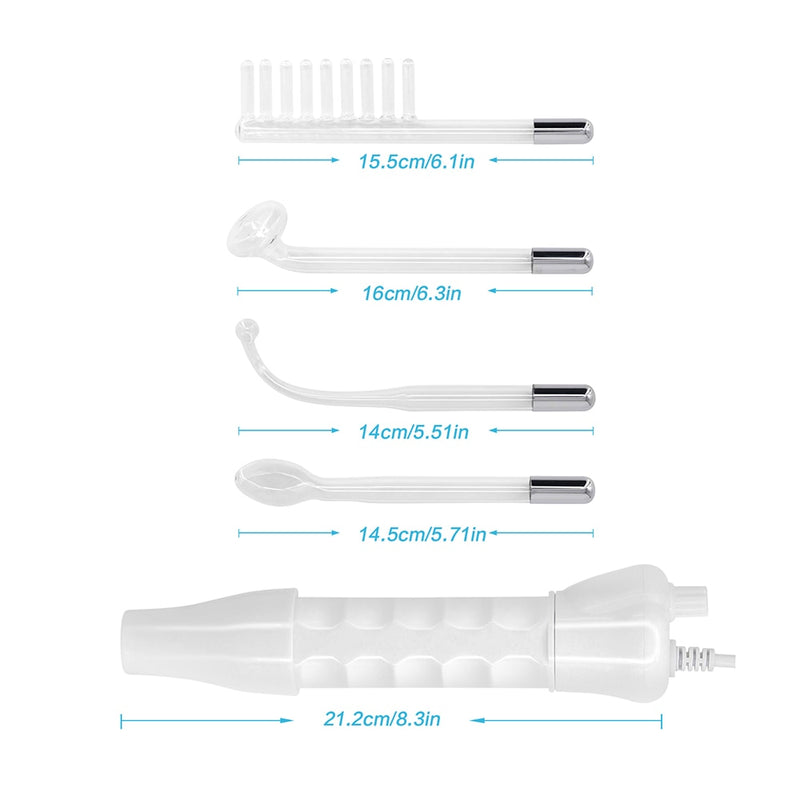 Máquina facial de alta frecuencia Varita de electroterapia Tubo de vidrio Dispositivo de estiramiento de la piel Productos de belleza Limpieza facial antiarrugas