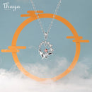 Thaya S925 Silver Necklace Lion Design Red Artificial Crystal Sterling Silver Pendant Necklace For Women Luxury Fine Jewelry