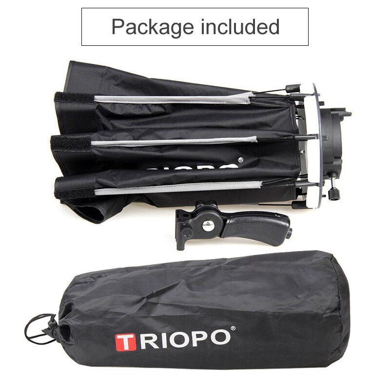 Triopo 90cm Speedlite Flash Octagon Umbrella Softbox Photo Portable Outdoor Soft Box for Godox V860II TT600 YN560IV YN568EX