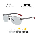 LIOUMO Brand Rimless Photochromic Sunglasses Men Polarized Chameleon Glasses Women Driving Goggles Sun Glasses zonnebril heren