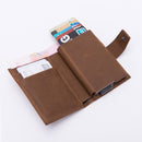 DIENQI Rfid Men Wallets Classic Card Holder Walet Male Purse Money Wallet Zipper Big Brand Luxury Black Leather Wallet For Men