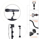 Fosoto 18 Inch Photographic lighting Bi-color Led Ring Light 80W Ringlight Lamp With Tripod For Camera Phone microphone