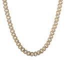 Hip Hop Iced Out Miami Zircon 15MM Bling Cuban Full Pave Rhinestone Collar de hombre Collares de color plateado para hombres Joyería