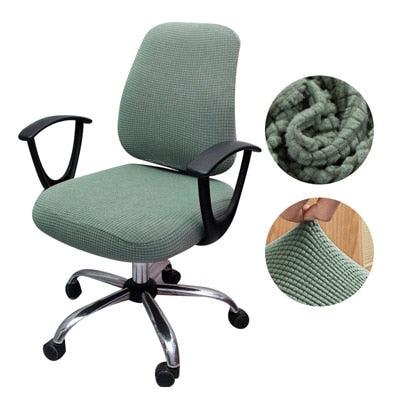 Funda gruesa para silla de ordenador de oficina, funda de asiento dividida de LICRA, funda Universal para sillón antipolvo de oficina