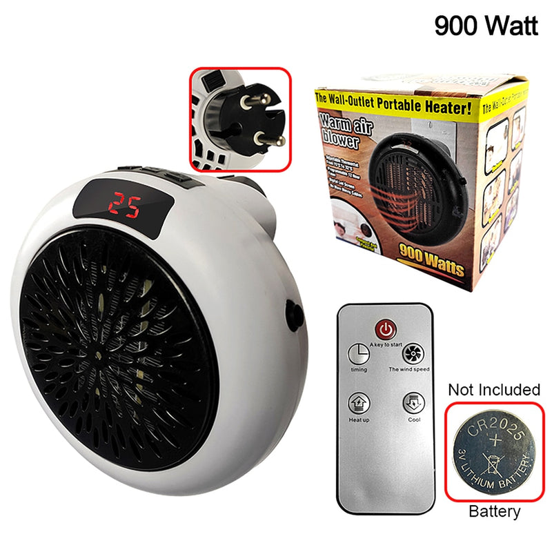 Calentador de ventilador eléctrico de 500W para el hogar, calefacción de habitación de escritorio, calentador de pared para el hogar, calentador portátil, estufa, radiador, máquina calentadora de manos