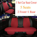 5 Seat/7PCS Flax Car Seat Covers Set Universal Fit Most Auto Protector with Backrest Automobile Line Summer Cushion Pad Mat