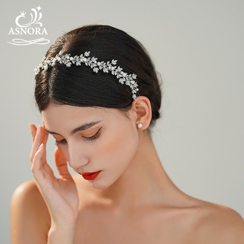 Tocado de boda de cristal clásico, diadema de circonia, accesorios nupciales para el cabello, tocado, corona nupcial, accesorios para cena y fiesta