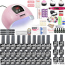 Maniküre-Set mit UV-LED-Nagellampe 120 W / 54 W Nagel-Set 30/20 Farben Gel-Nagellack-Kit-Sets Werkzeugset mit Nagelbohrmaschine