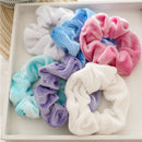 Wholesale Women Winter Velvet Scrunchie Pack 12pcs/lot Bright Pastel Color Elastic Hair tie Rope Girl Hair Schrunchy Set 2022