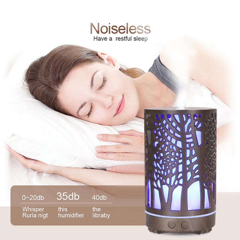 NMT 076 200ML Air Humidifier Essential Oil Aroma Diffuser Cold Mist Sprayer 7 Color LED Night Light For Home Bedroom
