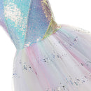 Halloween Unicorn Princess Dress Birthday Party Cosplay Angel Gown Children Mesh Tutu Skirt Pink Lace Sling Costume for Girls