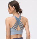 NWT Cross Tanks Yoga bra Women Tank Tops Fitness Shock Proof Quick Dry Backless Push Up Crop Bra Size XS-XL