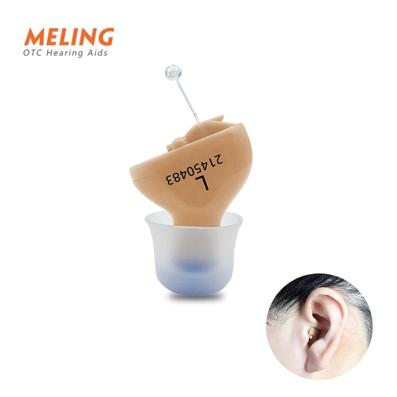 Meling Q10 Drahtlose Hörgeräte Mini CIC Unsichtbares Hörgerät Sound Amplifier Ear Hearing Portable für gehörlose ältere Dropship