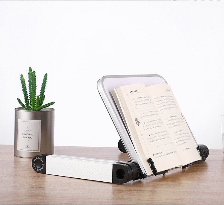 Kreatives Aluminiumlegierungs-Metall 360-Grad-justierbares Buch-Leseregal-Ständer-Bücher, die Bücherregal-Laptop-Halter-Briefpapier lesen
