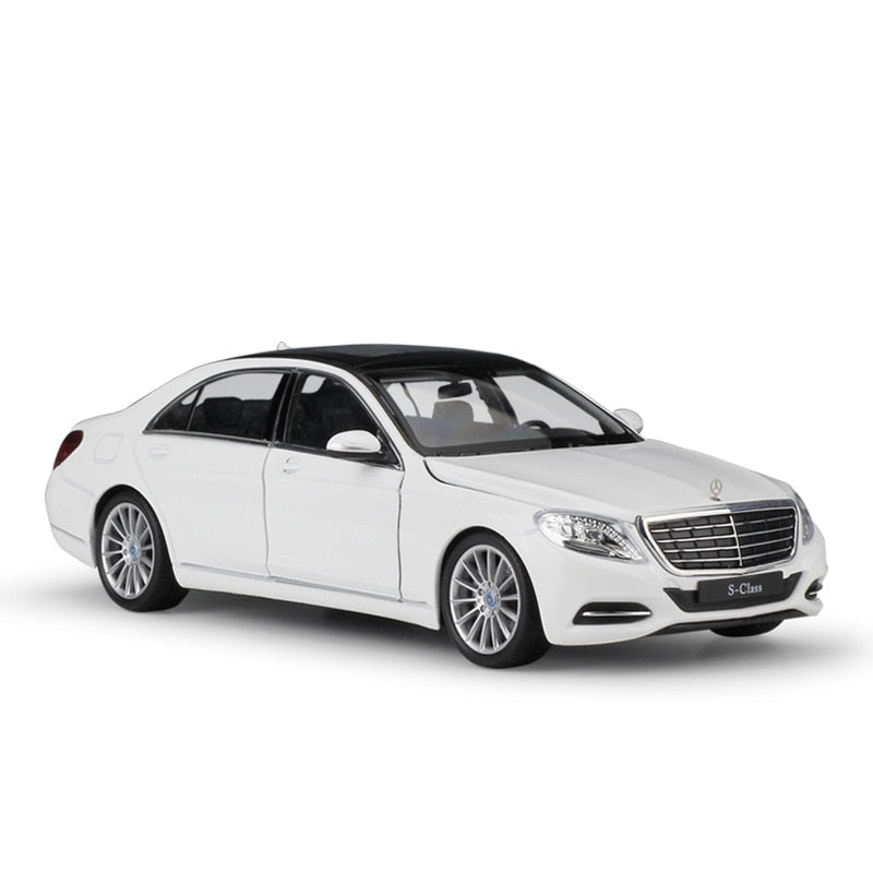 WELLY 1:24 Escala Simulador Modelo Coche Benz Clase S Coche clásico Diecast Coche de aleación de metal Juguetes para niños Regalo Colección de coches de juguete