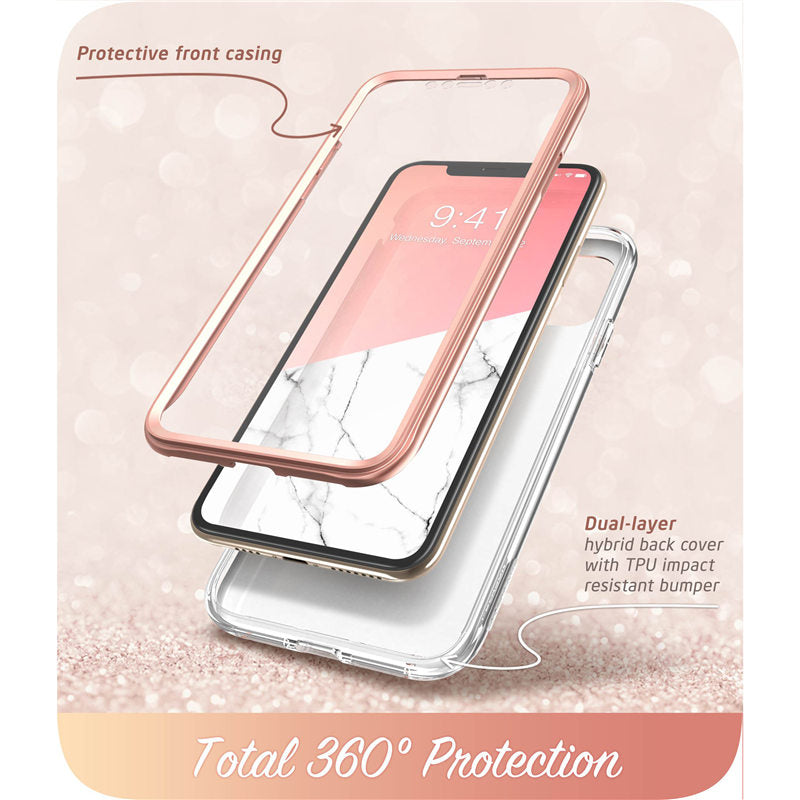 i-Blason für iPhone 11 Pro Hülle 5,8" (2019) Cosmo Ganzkörper-Stoßstangenhülle mit glänzendem Glitzer und integriertem Displayschutz