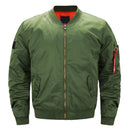 New pilot Air men bomber jacket Mens Military Bomber Jackets Men Casual Solid Zipper Pilot Jacket Green New Slim Fit Male Coats