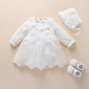 Baby Baptism Dress 2022 Bow Newborn Baby Girls Infant Dresses &amp; Clothes Snow White Baby Dress 1 Year Old Birthday Girl Dress