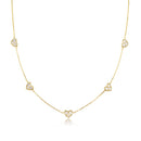 ANDYWEN 925 Sterling Silver Gold Love Heart Clear Rose Red Charm Long Chain Choker Necklace Pendant Women Wedding Luxury Jewelry