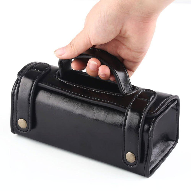 Mens PU Leather Travel Toiletry Bag Shaving Wash Case Organizer Bag Black / Dark Brown for Protect Shaver Shaving Container Gift