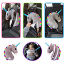 Bebé chico viaje unicornio almohada niños cabeza cuello soporte proteger asiento de coche cinturón almohada hombro seguridad Correa lindo Animal cojín