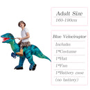 Velociraptor T REX mascota disfraz inflable para niños Anime disfraces de Halloween dinosaurio regalo de cumpleaños para fiesta Cosplay soplar