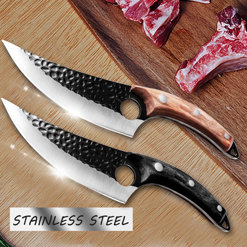 Cuchillo de cocina afilado, cuchillos para deshuesar, cuchillo de Chef para carne con funda, herramienta de cocina