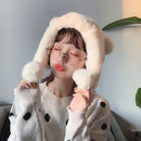 Gorros de invierno para mujer, gorros con orejeras de piel polar con orejas bonitas, gorros de esquí lisos y lisos para mujer, gorros rusos para mujer, gorros de trampero para mujer