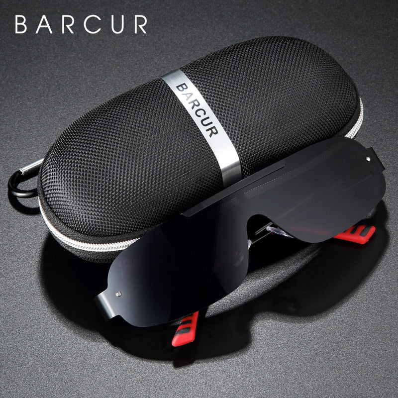 BARCUR Aluminum Magnesium Sunglasses Men Polarized Sun glasses for Men Pilot Sport Eyewear UV400