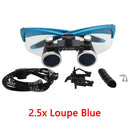 Dental Loupes Dental Magnifier Dental Lab Medical Loupes Magnification Binocular 2.5/3.5x Headlight Headlamp 3W/5W Seperately