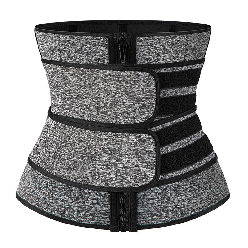 Women Abdominal Belt High Compression Zipper Neoprene Waist Trainer Cincher Corset Body Shaper Fajas Sweat Shapewear