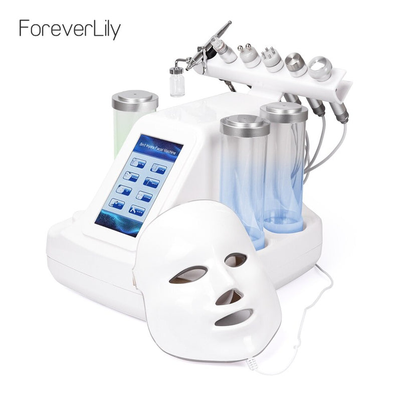 7-in-1-Hydra-Dermabrasion-Peeling Clean Skin Care BIO-Licht-RF-Vakuum-Gesichtshautreinigungs-Hydro-Wasser-Sauerstoff-Jet-Peeling-Maschine