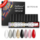 Gelfavor Gel Nail Polish Manicure Set Semipermanent Nail Polish UV Varnish Hybrid Soak-off Gel Kits For Extension Nail Art