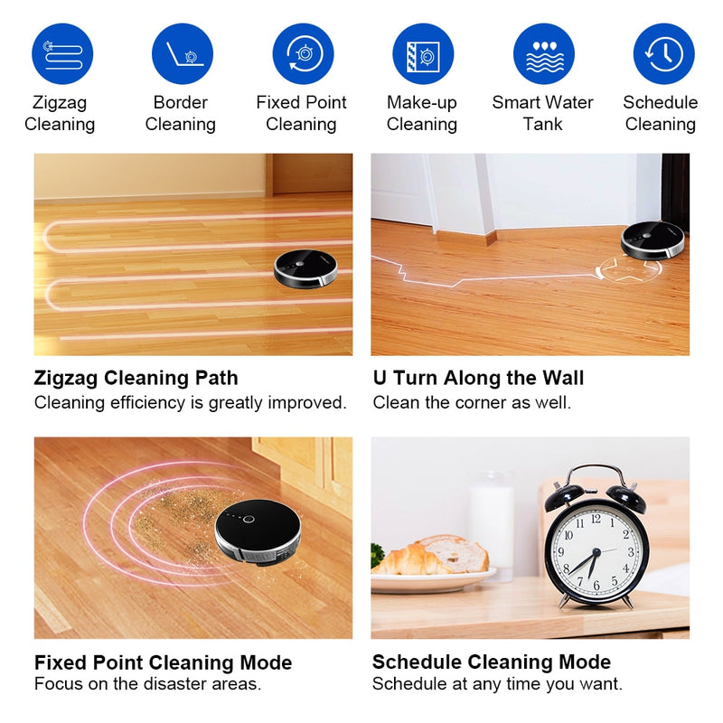LIECTROUX C30B Robot Vacuum Cleaner Smart Mapping,App &amp; Voice Control,6000Pa Suction,Wet Mopping,Floor Carpet Cleaning &amp; Washing