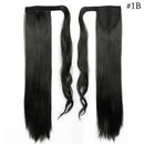 S-noilite Synthetic Women Drawstring Long Straight Hair Extensions Piece clip in Wrap Around Ponytail Multi-Colors Real Natural