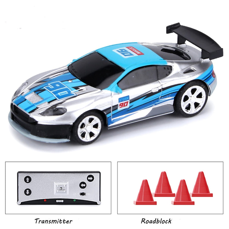 1:58 Control remoto MINI RC coche con batería coche de carreras PVC latas Pack máquina Drift-Buggy Bluetooth radio controlado juguete chico