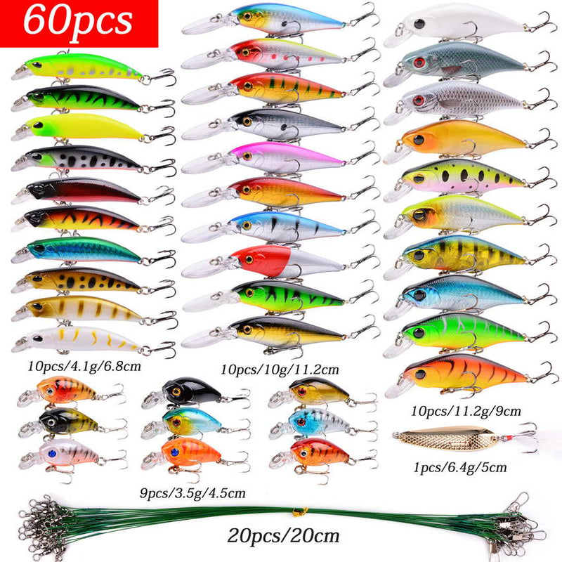 Almighty Mixed Fishing Lure Kits Wobbler Crankbait Swimbait Minnow Hard Baits Spiners Carp Bait Set Fishing Tackle
