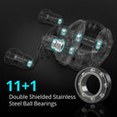 Carrete KastKing Spartacus/Spartacus Plus Baitcasting carrete de sistema de freno doble 8KG Max Drag 11 + 1 BBs 6,3: 1 carrete de pesca de alta velocidad