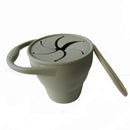 New Colors Baby Silicone Snack Cup Toddle Portable Food Storage Box Portable Snacks Container BPA Free Silicone Soft Lid